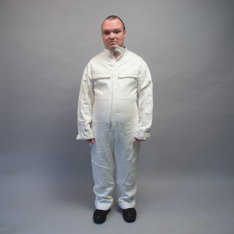 White Flame Resistant Overall